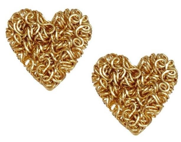 Kolczyki złote serca (źródło: www.mybaze.com)