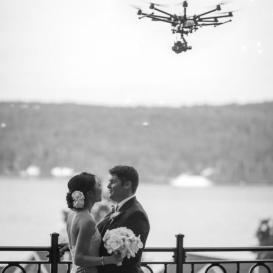 fotografia ślubna poznań z dronem w tle
